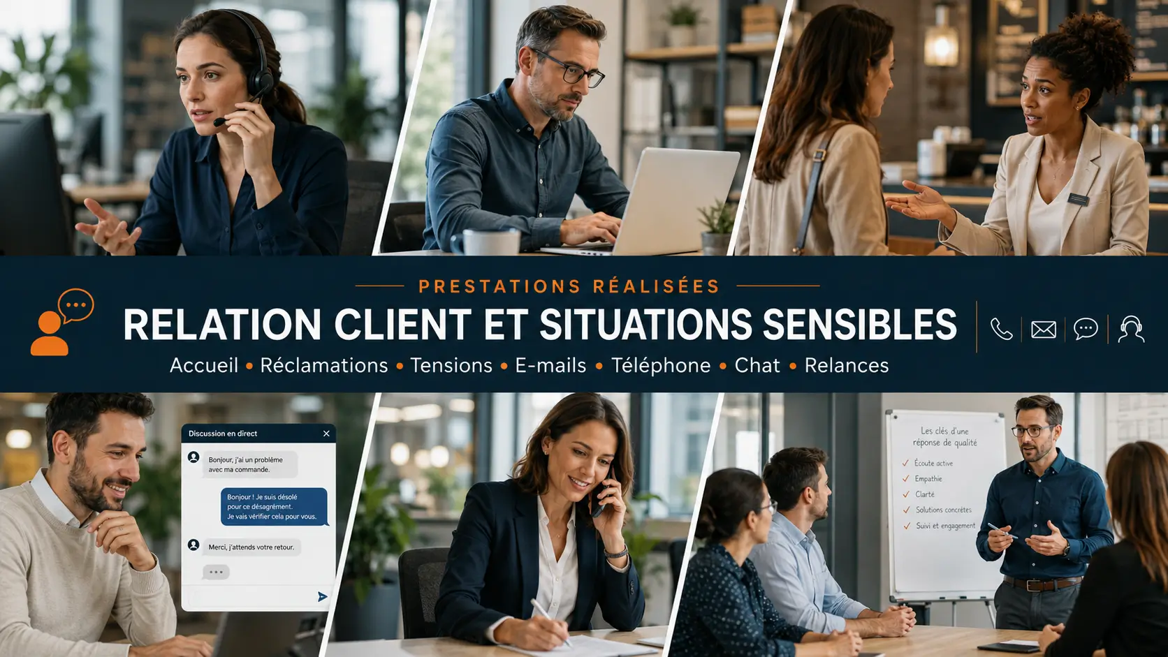 Prestations Face-Client en relation client